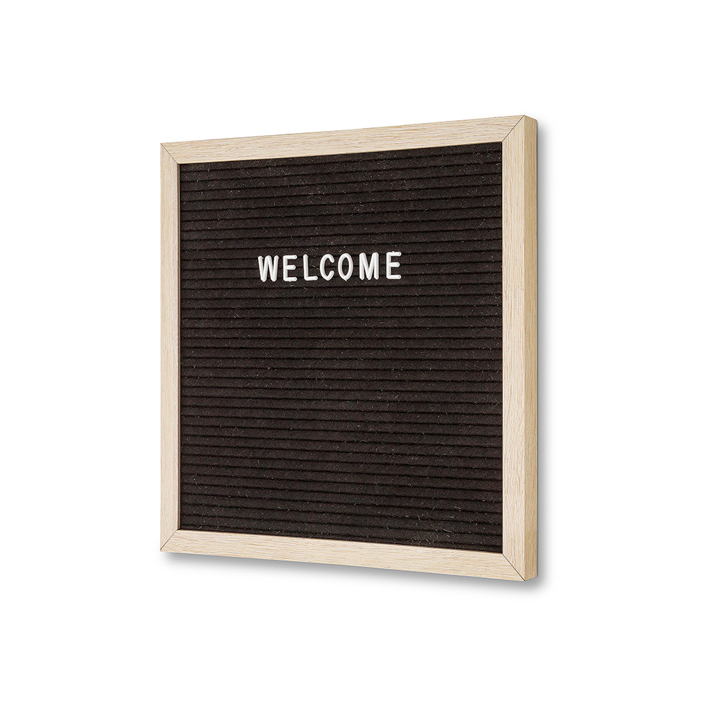 Letterboard Schwarz mit Holzrahmen