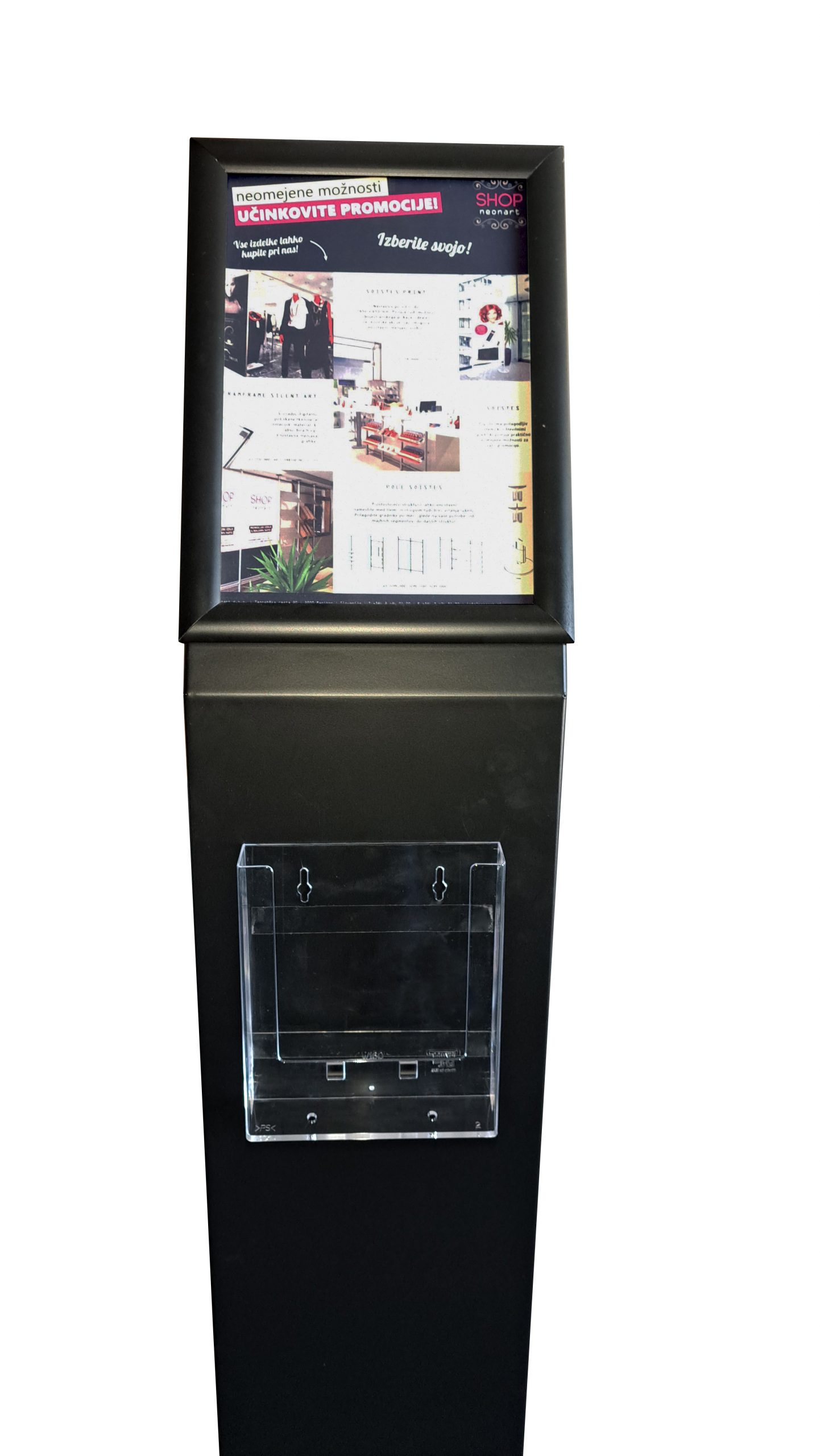 Menüständer mit A4-Klapprahmen und PVC-Tasche