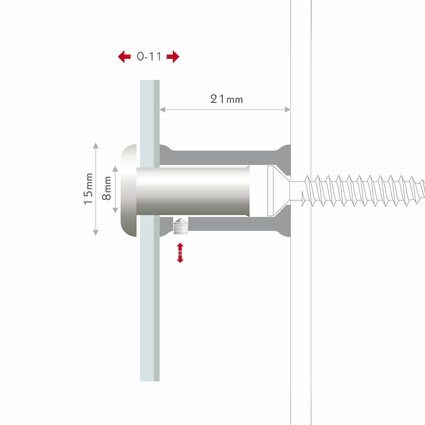 Fisso MIDI abstandhalter SILBER