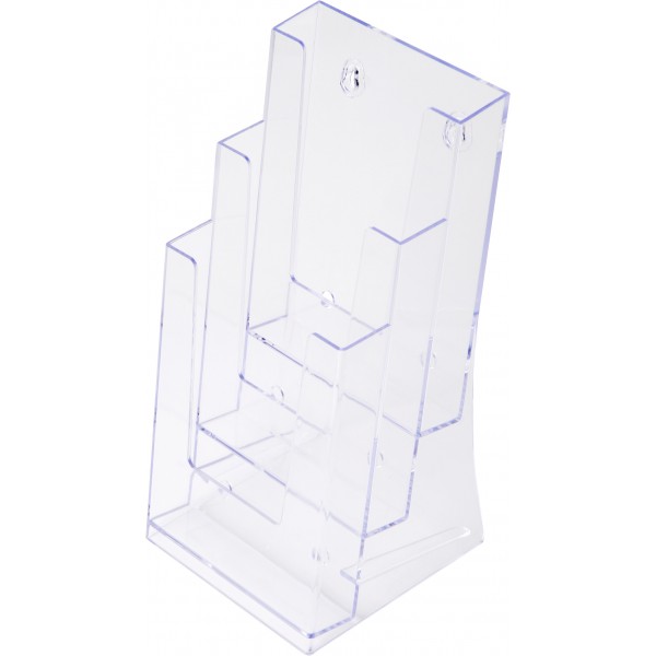Prospekthalter Tisch/Wand 4x 1/3 A4 Hochformat
