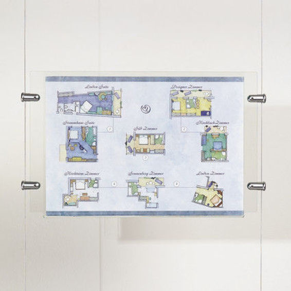 Paneelhalter Seignhold für seil, einseitig - Silber