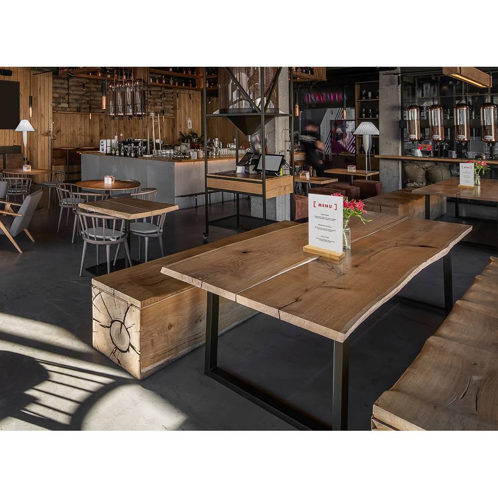 Holz T-Form Menü Tischaufsteller Hochformat