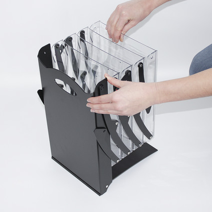 Prospektno stojalo real zip 4xA4 črno