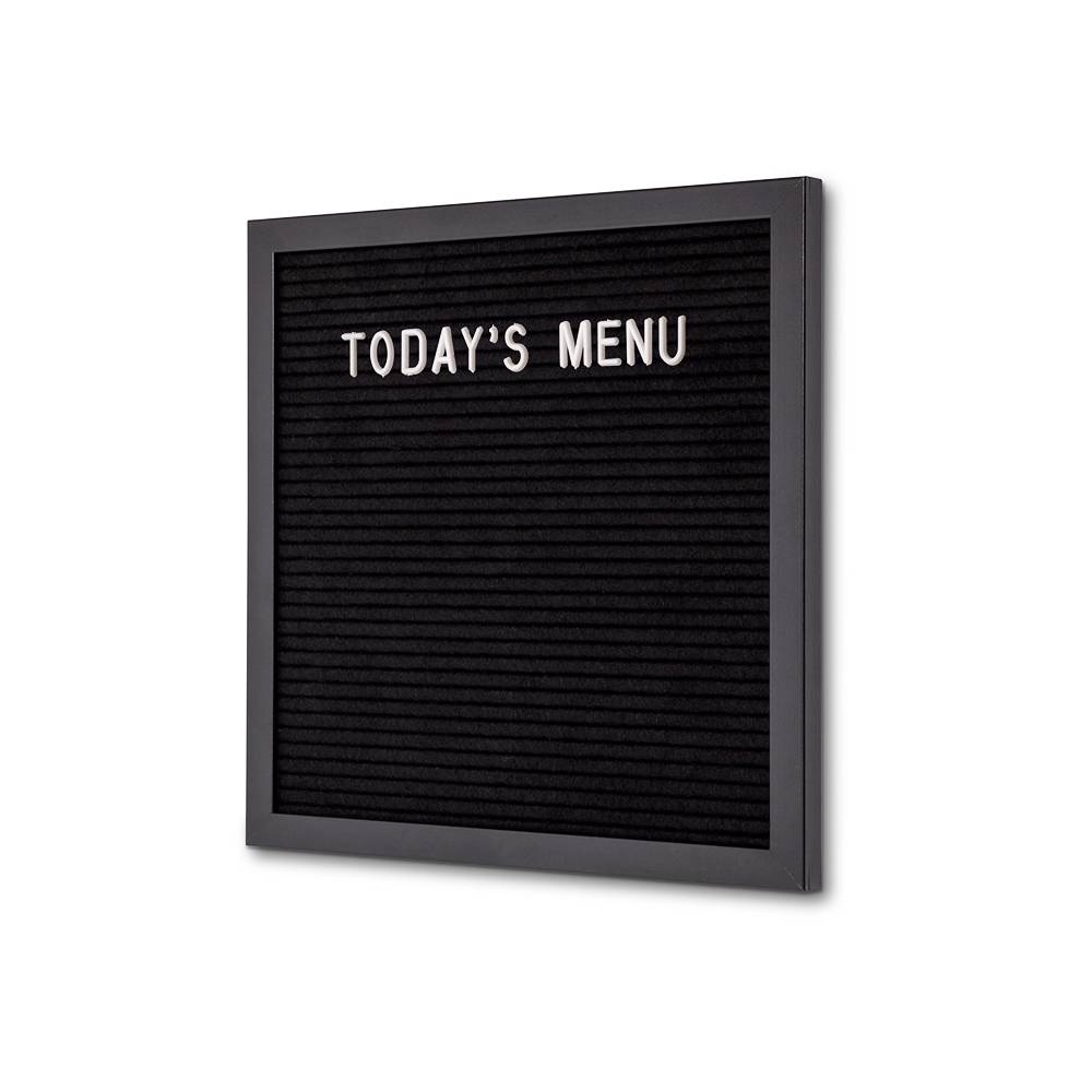 Letterboard Schwarz mit Holzrahmen