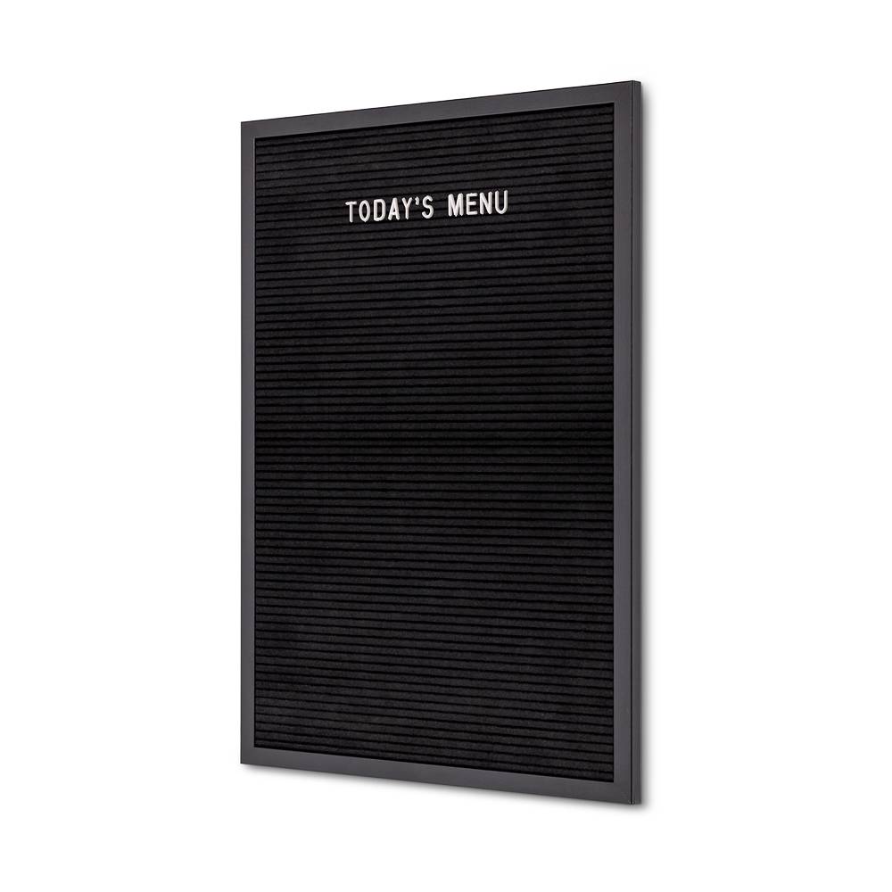 Letterboard Schwarz mit Holzrahmen