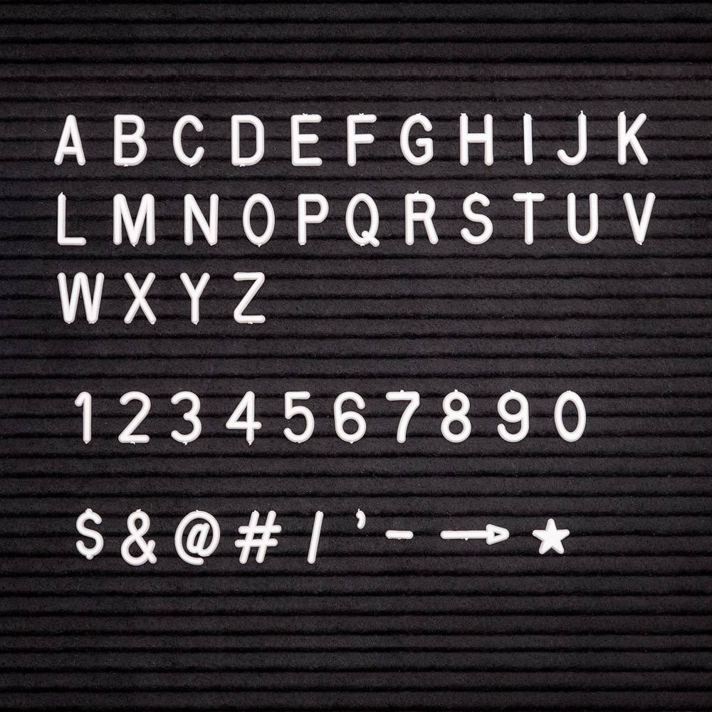 Letterboard Schwarz mit Holzrahmen