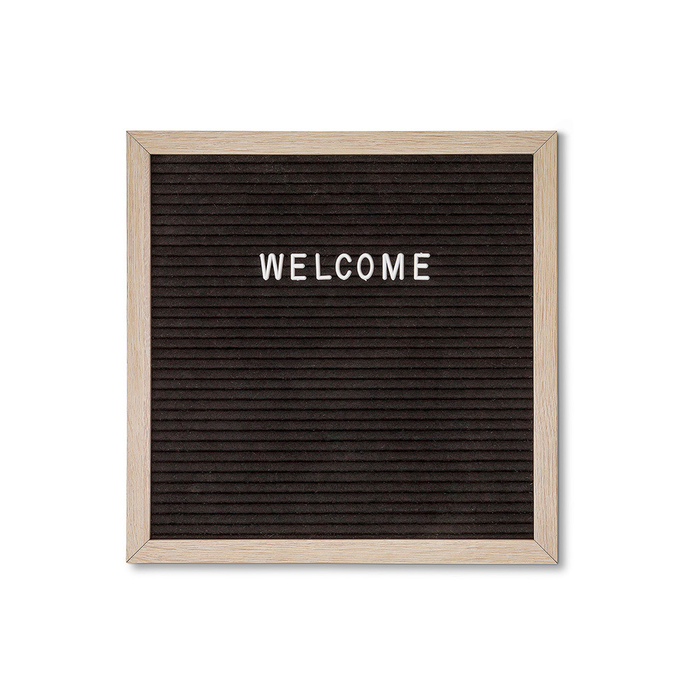 Letterboard Schwarz mit Holzrahmen