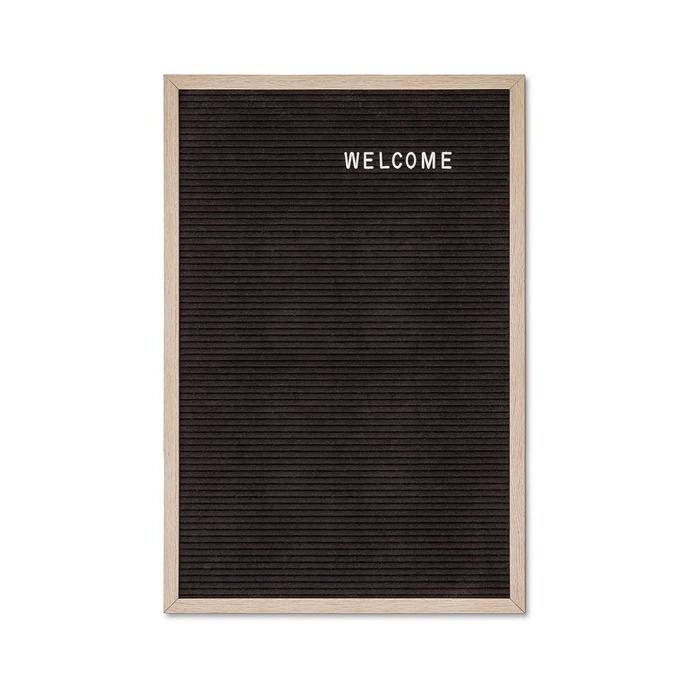 Letterboard Schwarz mit Holzrahmen